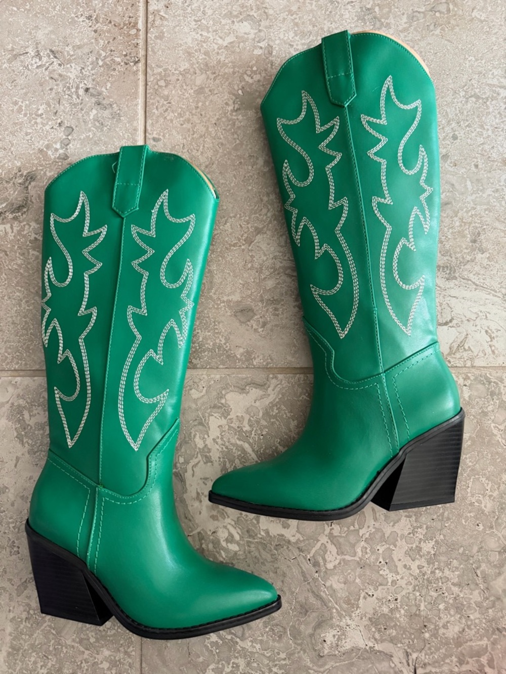 Madden Girl Arizona Knee High Cowboy Boots in  Emerald Green, Size 5, NEW - Picture 2 of 8